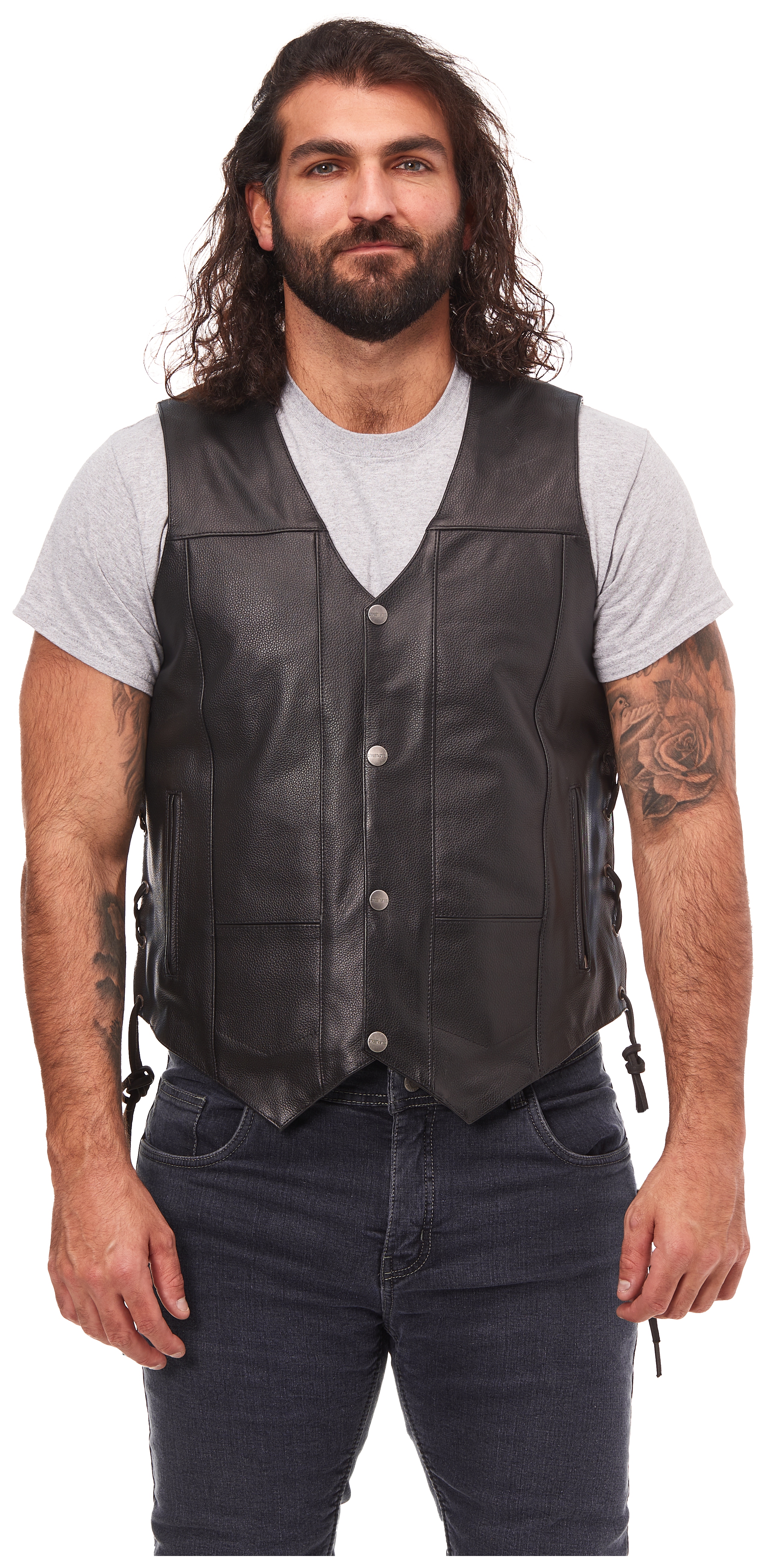 SportsBikeShop Street & Steel 2nd Amendment 2 Leather Vest