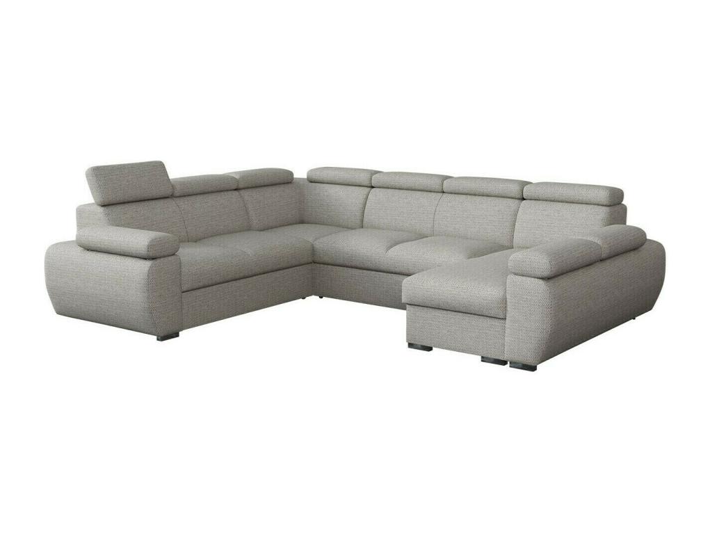 Sofá rinconero Decocasaes 214 Gris Función de descanso Caja de ropa de cama 325x260cm 32965dktl