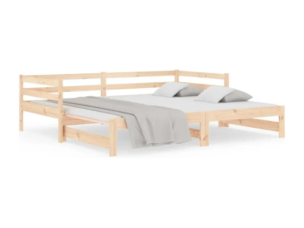 Lluesmamuebles Sofá cama Lluesmamuebles maciza de Lluesmamuebles 90x190 cm Marrón