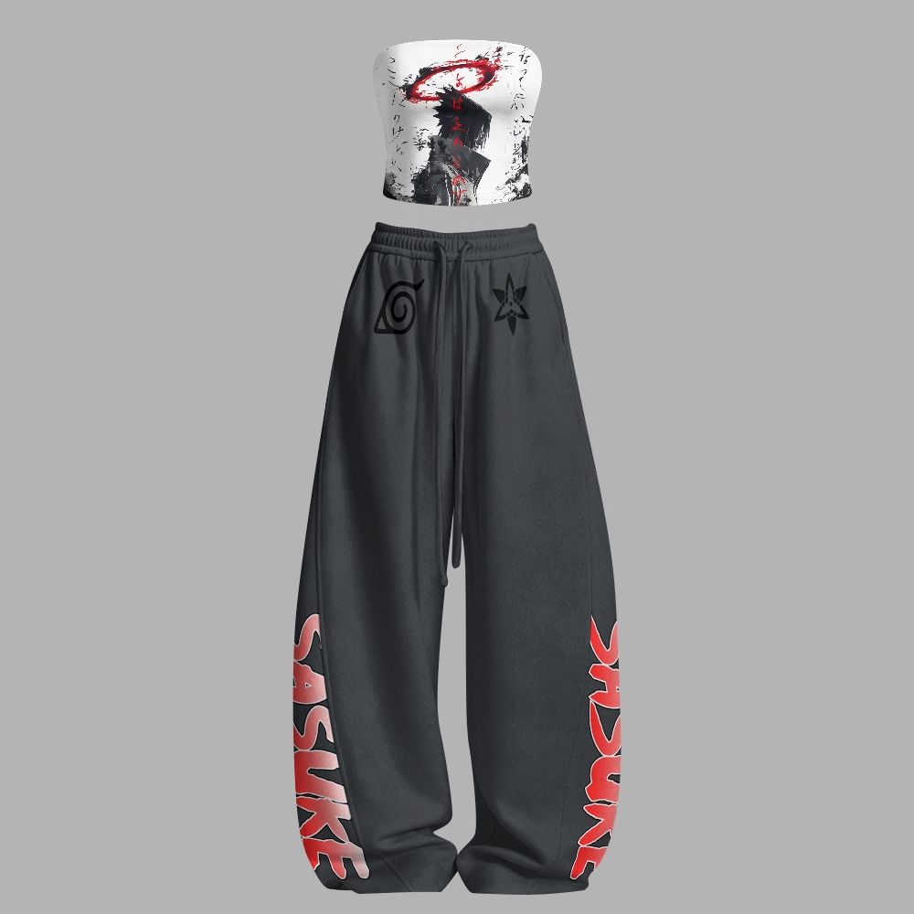 NARUTO Tight Casual Camisole Tops & Elasticated Trousers Two-Piece Set