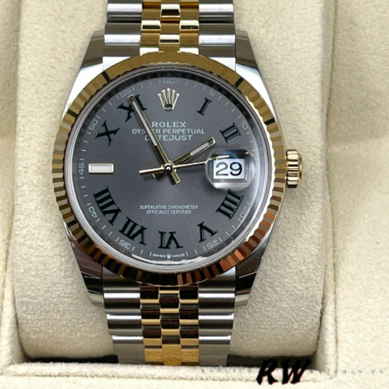 Rolex Datejust 126233 Slate Grey Dial Fluted Bezel 36MM Unisex Replica Watch