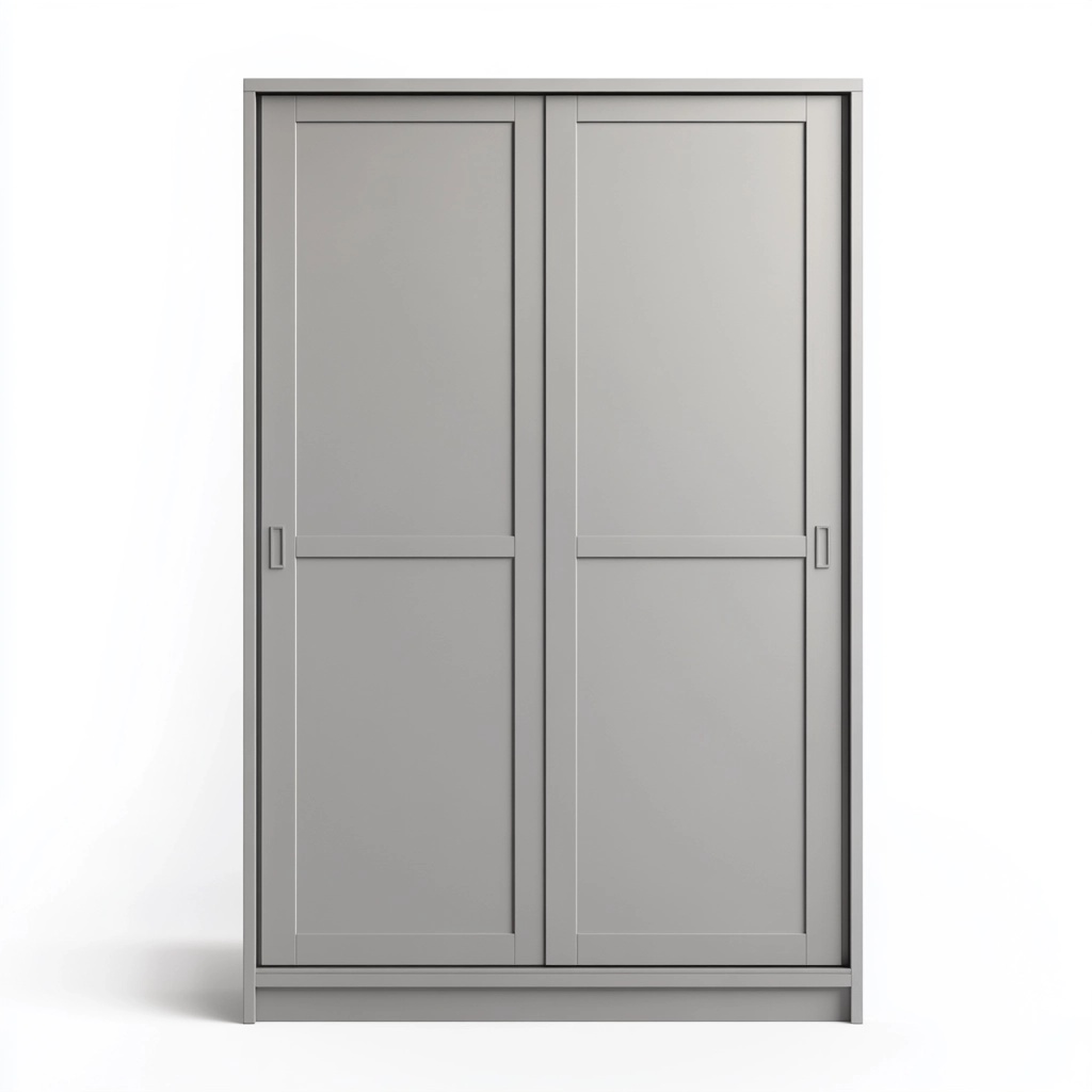 Armario de dormitorio con puertas correderas gris amplio de madera diseño moderno funcional 200x180x60cm muebles de almacenamiento BD4648075