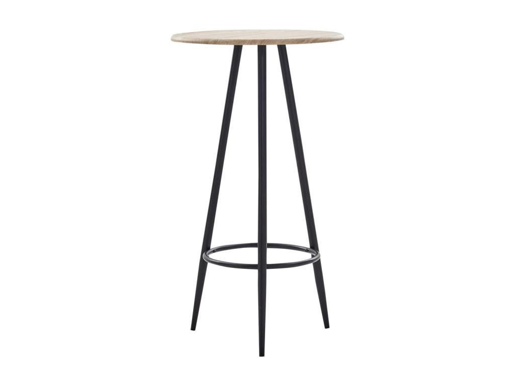 Juego de mesa alta y taburetes 3 piezas tela gris oscuro