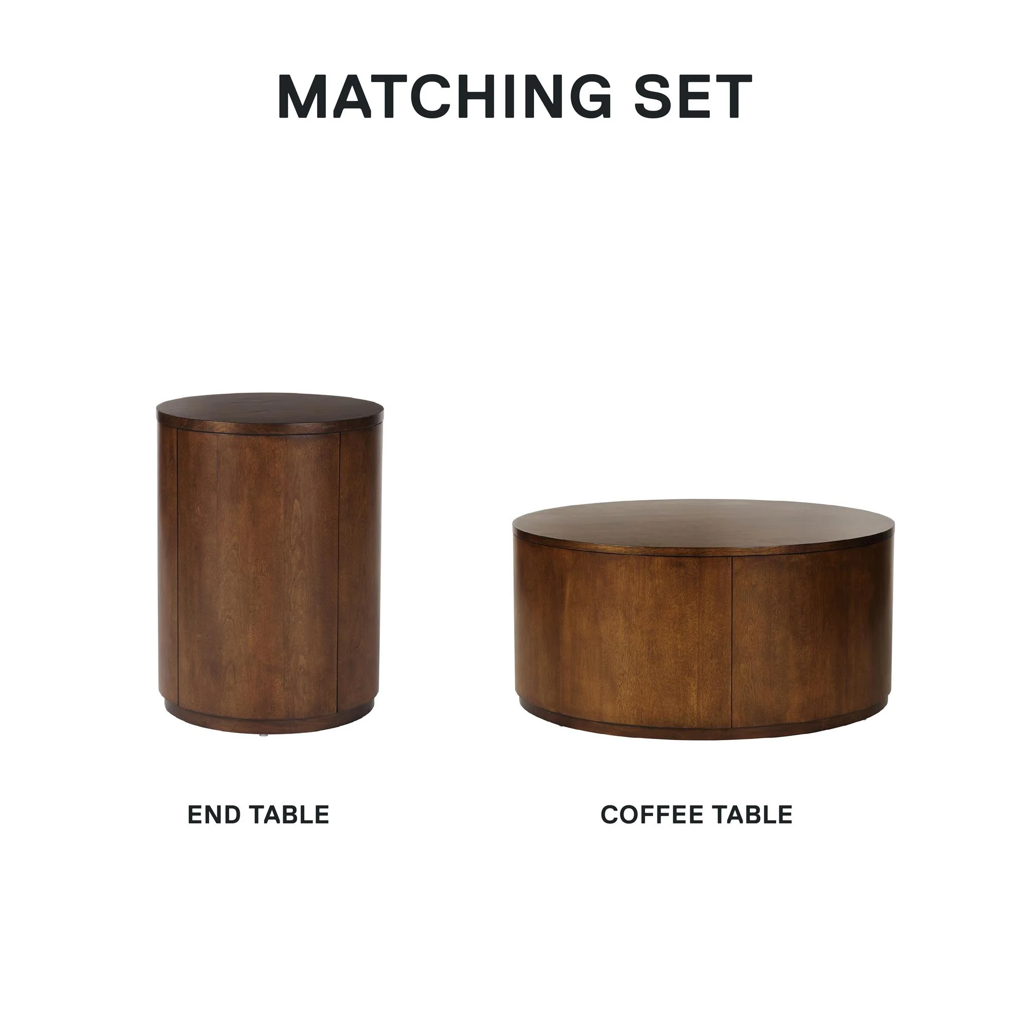 Better Homes & Gardens Miller Drum Coffee Table, Black - Image 9