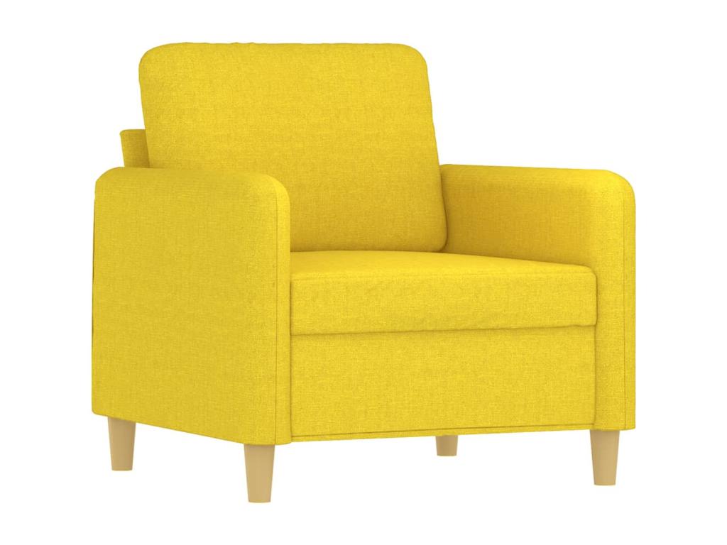 Sillón de tela amarillo claro 60 cm