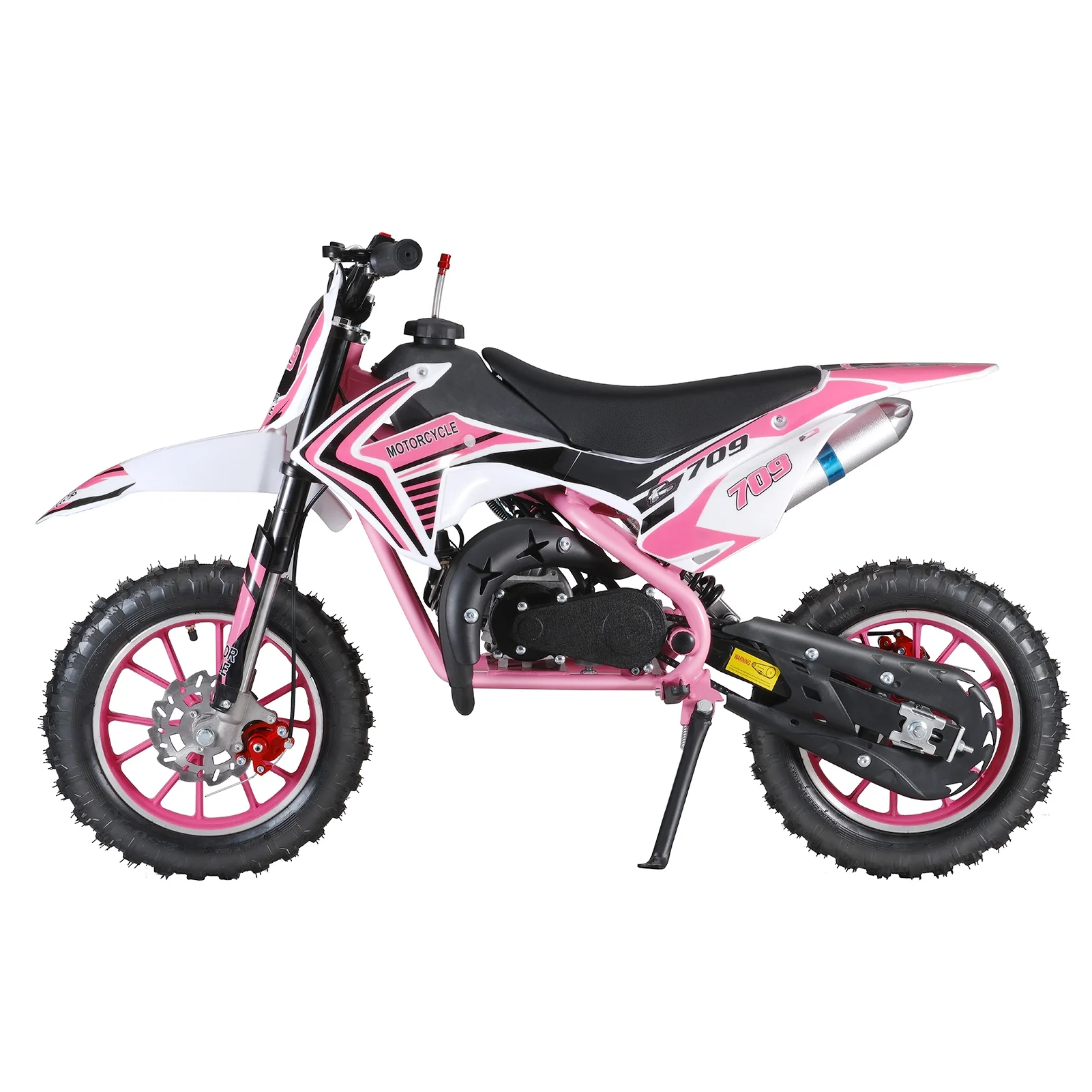 SUSUchens Off Road Mini Motorcycle Kids Dirt Bike Gas Power Motocross Children Pocket Motorbike,49cc 2-Stroke (Pink) - Image 6