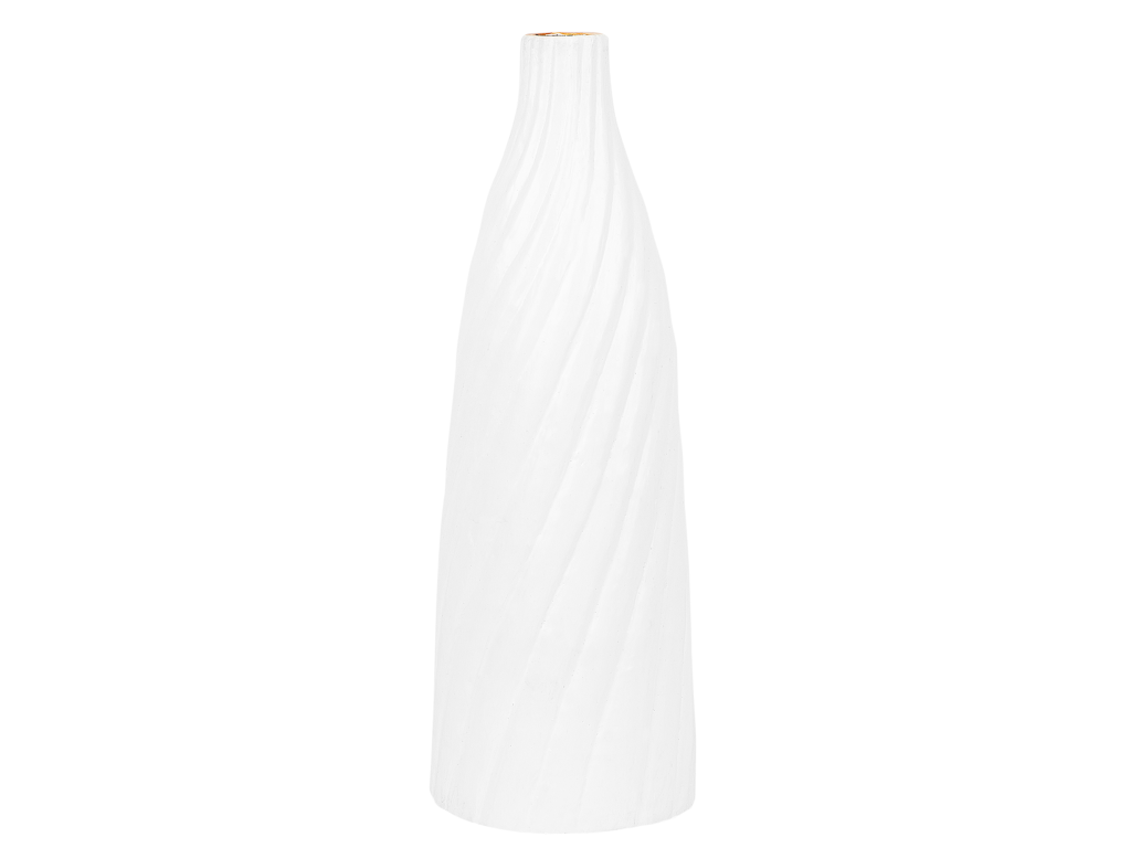 Jarrón decorativo FLORENTIA Cerámica Blanco