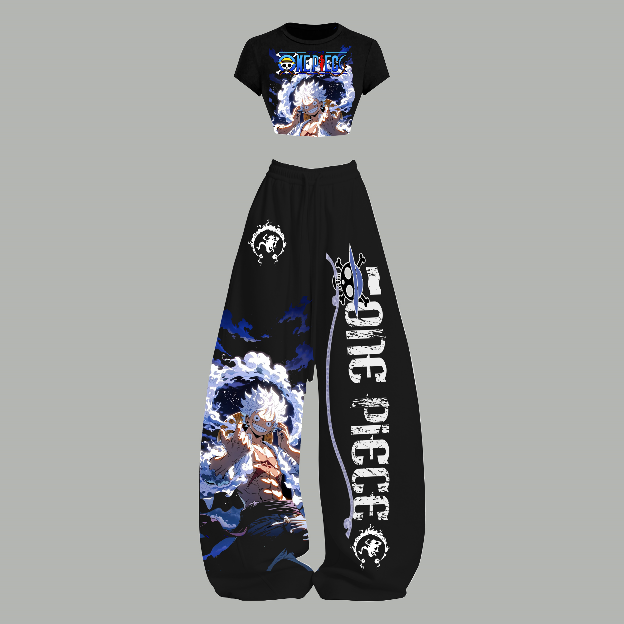 One Piece T-Shirt  & Elasticated Trousers Two-Piece Set