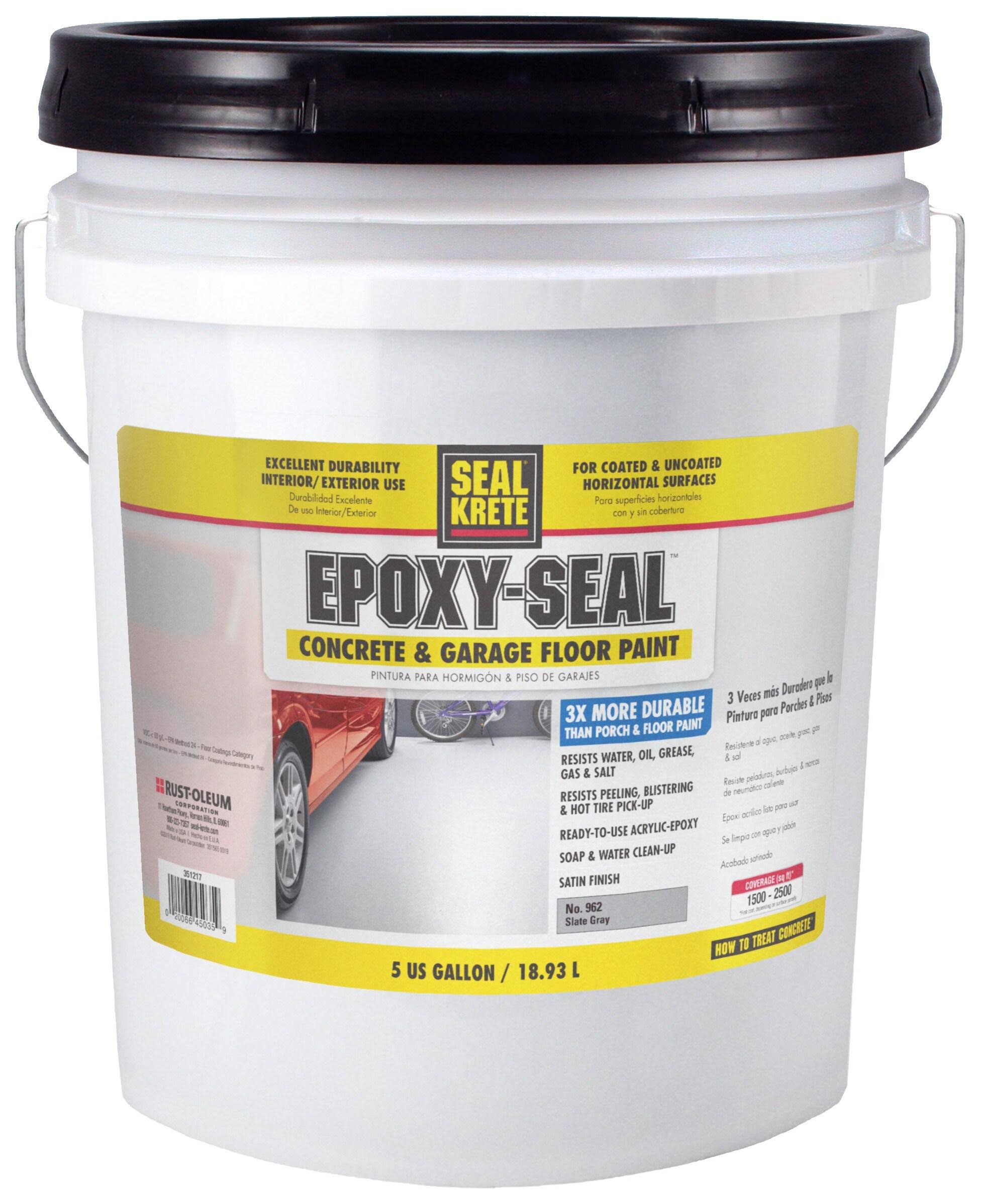 Seal-Krete Epoxy-Seal Concrete and Garage Metallic Slate Gray 5 Gal(Slate Gray Satin)