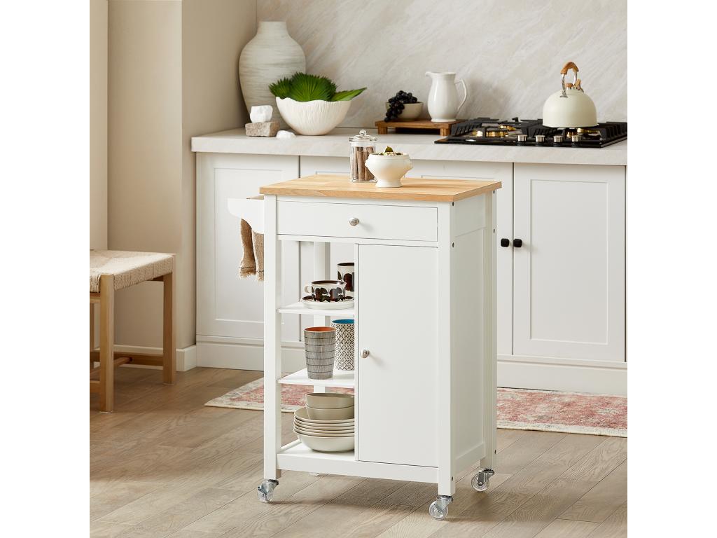 Carrito de Servir, estantería de Cocina, Carrito de Cocina móvil,FKW46-WN Hogarmagic  ES