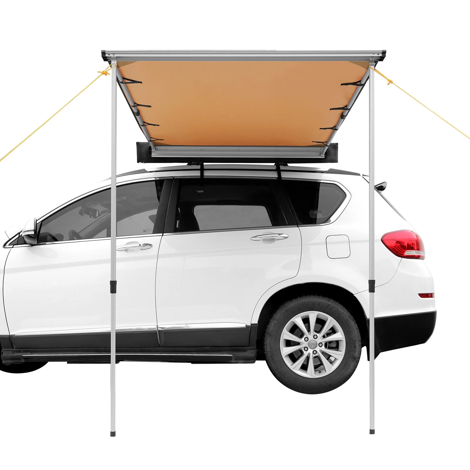 JWRWEF 6.5x8.2ft Car Side Awning, Waterproof SUV Truck Rooftop Tent Sunshade, 280G PU3000mm Fabric Outdoor Shelter, UV & Wind Resistant Camping Canopy with Carry Bag - Image 6