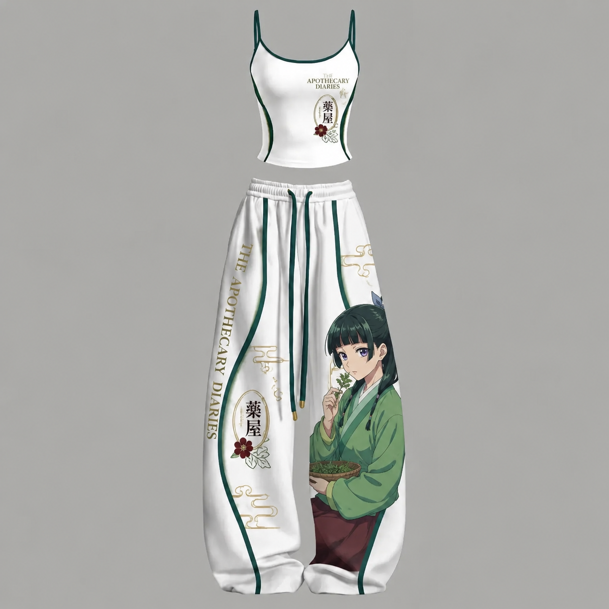 The Apothecary Diaries Top & Elasticated Trousers Two-Piece Set TeeThreads Sustain the Scene with Custom Apparel