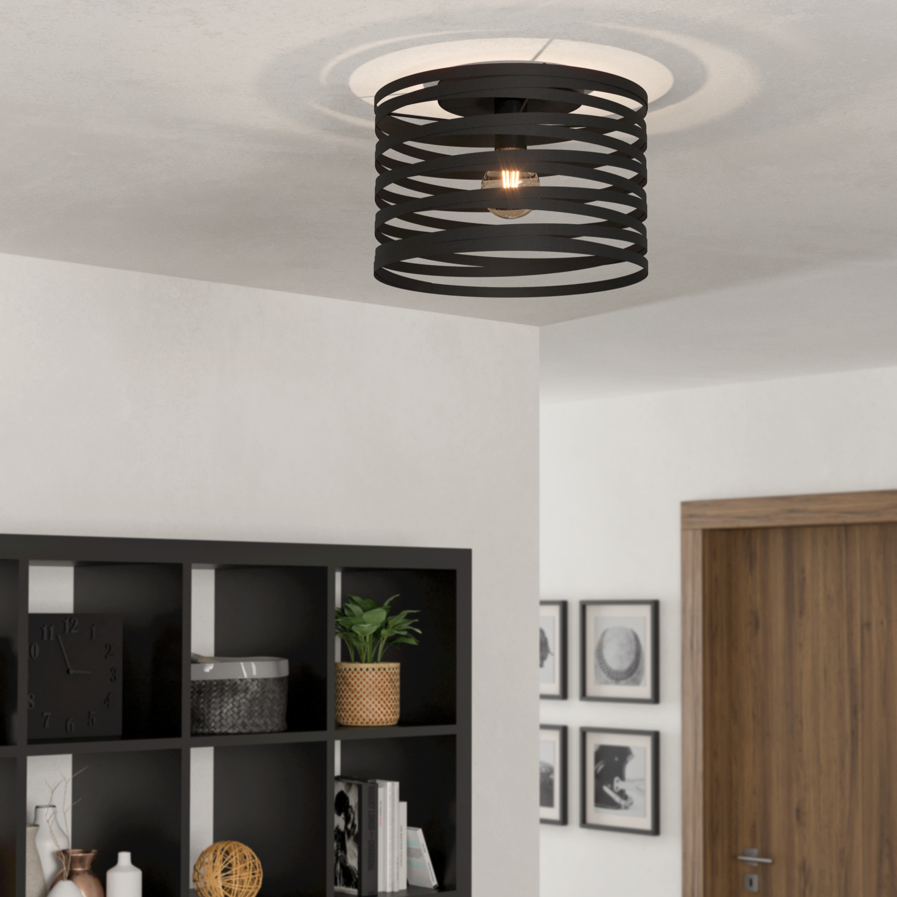 EGLO Cremella Plafondlamp Ø 37 cm - Zwart