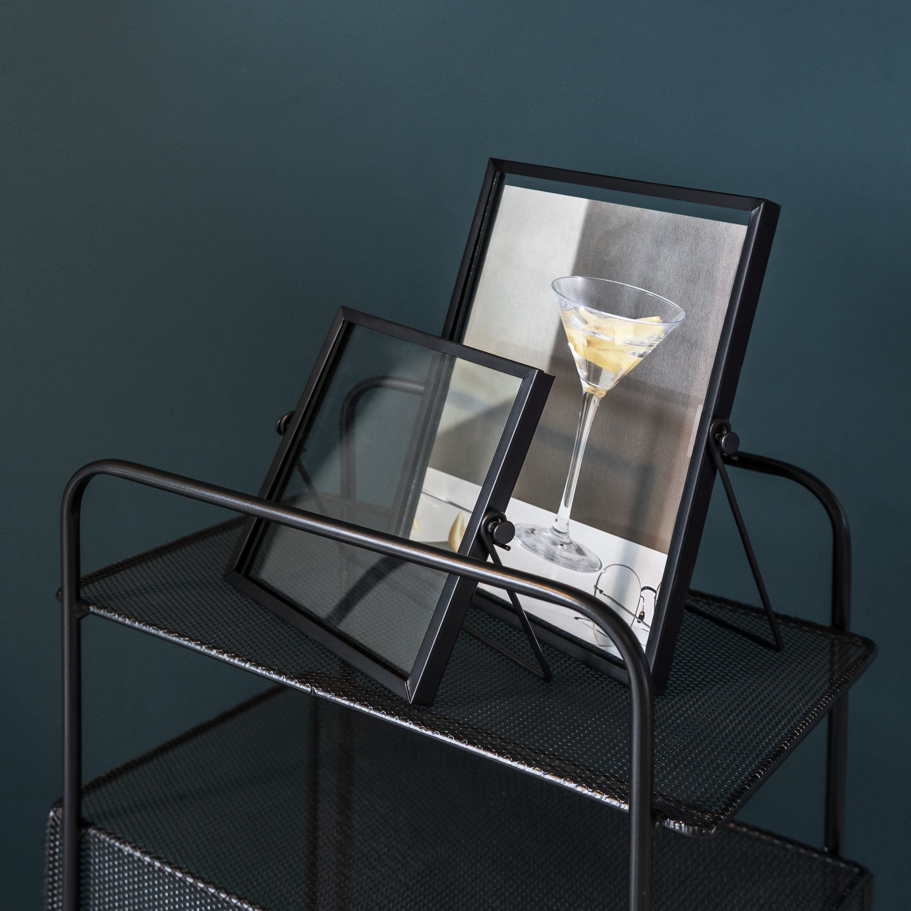 QUVIO Fotolijst staand staal 15 x 20 cm (bxh) - Zwart