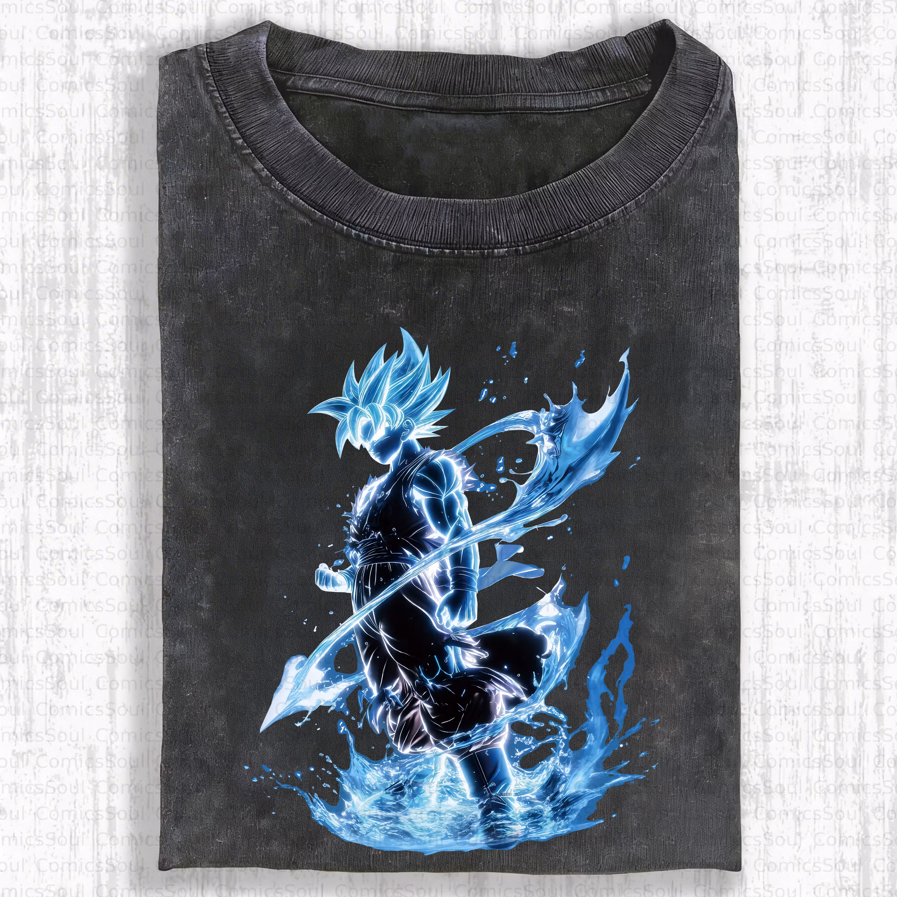 Unisex Anime Inspired Vintage Washed T-Shirt