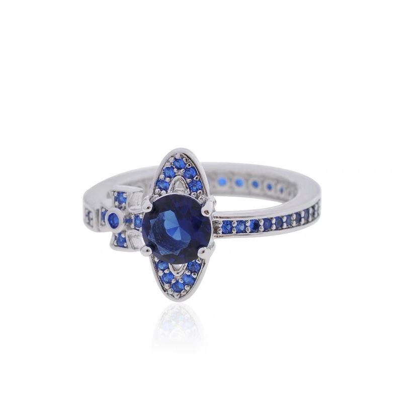 Vivienne Westwood Multi Color Diamond Saturn Ring - Original Replica Club