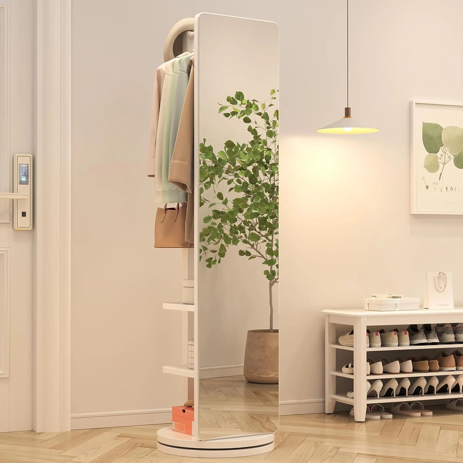 Full-Length Mirror on Rubber Wood Frame 65.7 x 17.7 Inches Ideal for Dressing Rooms and Living Spaces for Versatile Use - Image 5