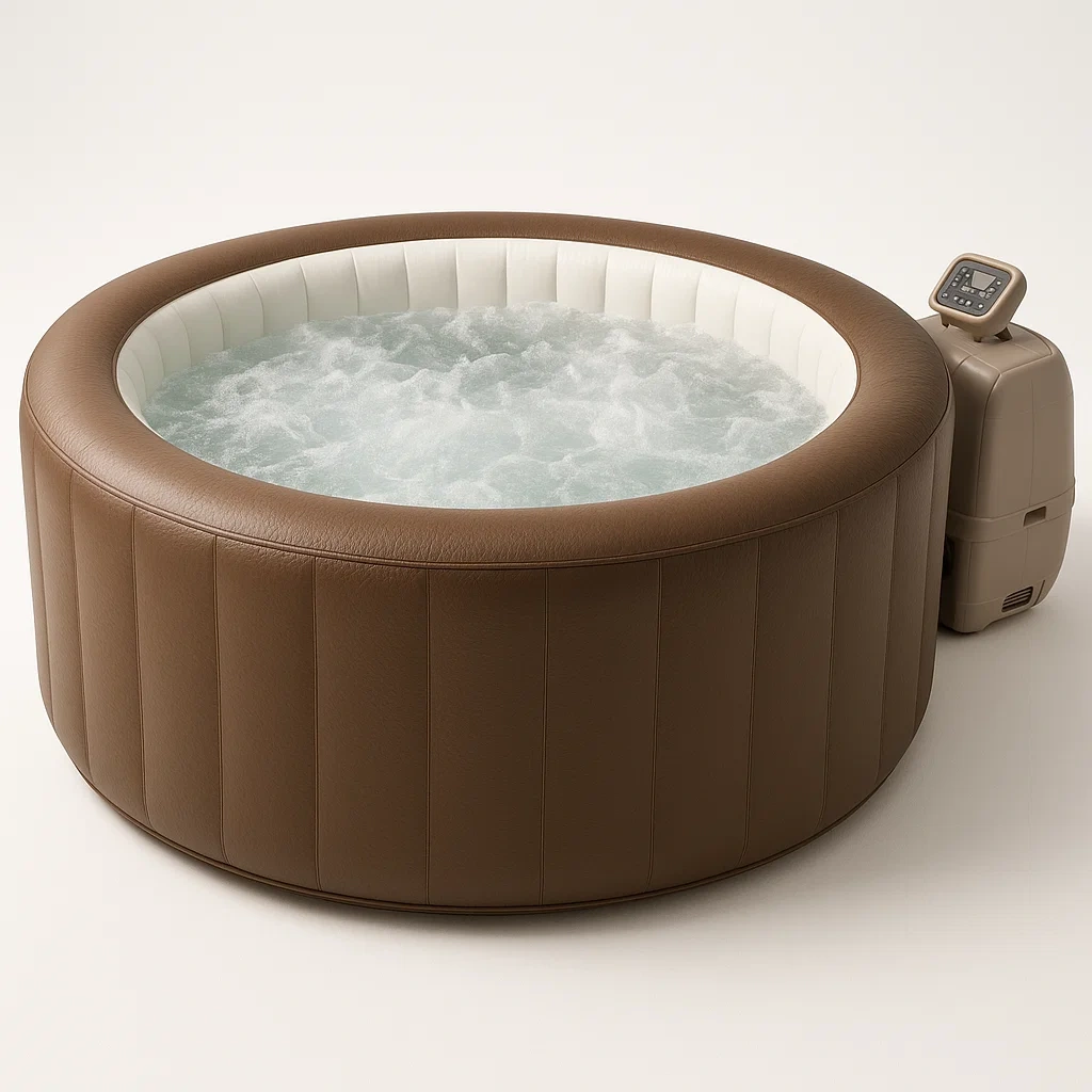 Spas hinchables 178x178x70 cm, 4 plazas, color marrón/ blanco, forma cuadrada uUAIFgX356Bg