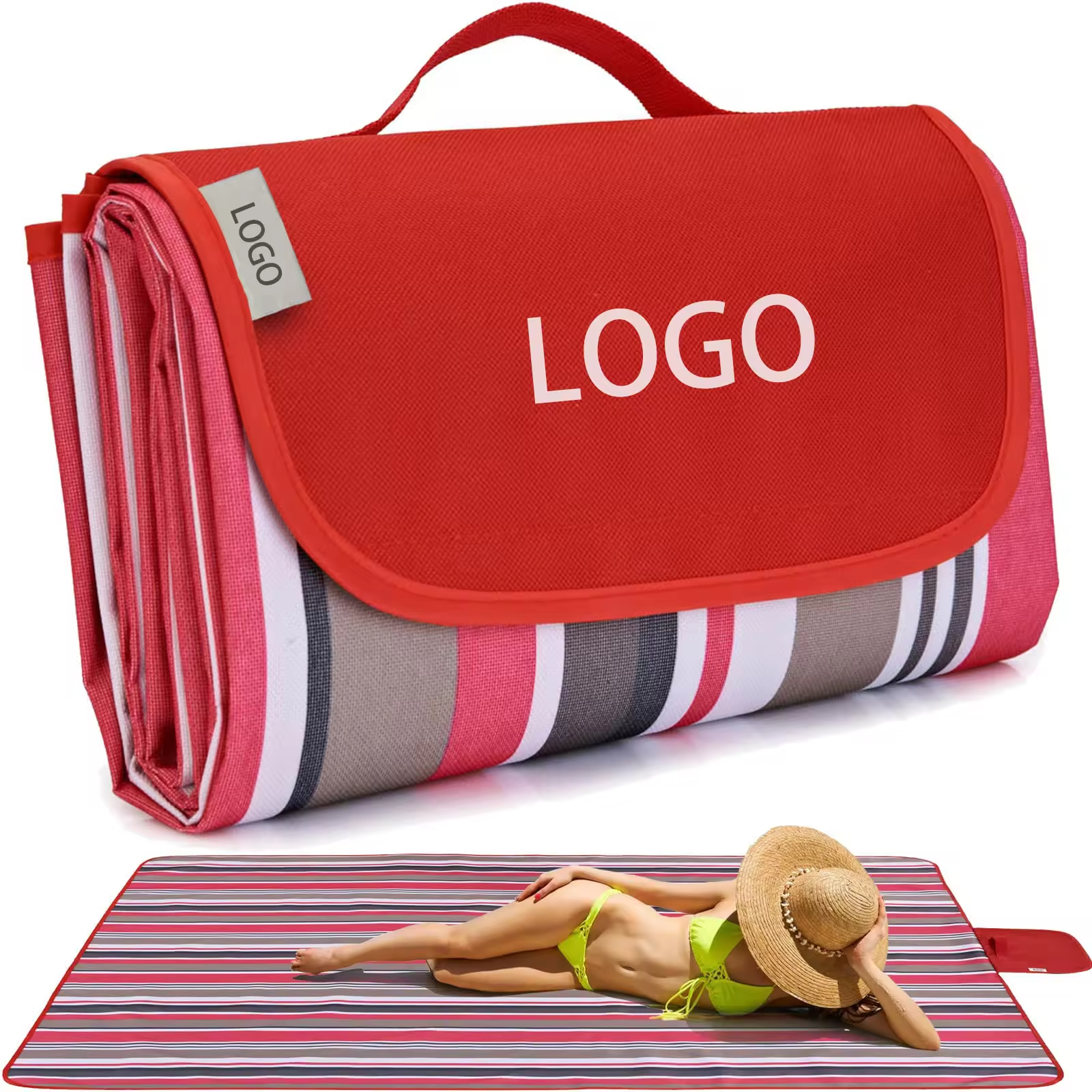 Waterproof Sand Proof Oxford Picnic Blanket, Durable Foldable Portable Outdoor Mat for Travel, Camping, Beach & Picnic