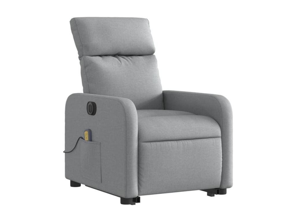 Sillón de masaje eléctrico reclinable elevable Nidolux gris claro