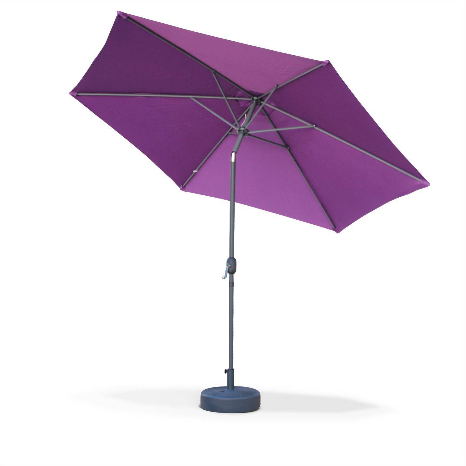 Touquet - Parasol rectangular poste efecto madera, 3x3m