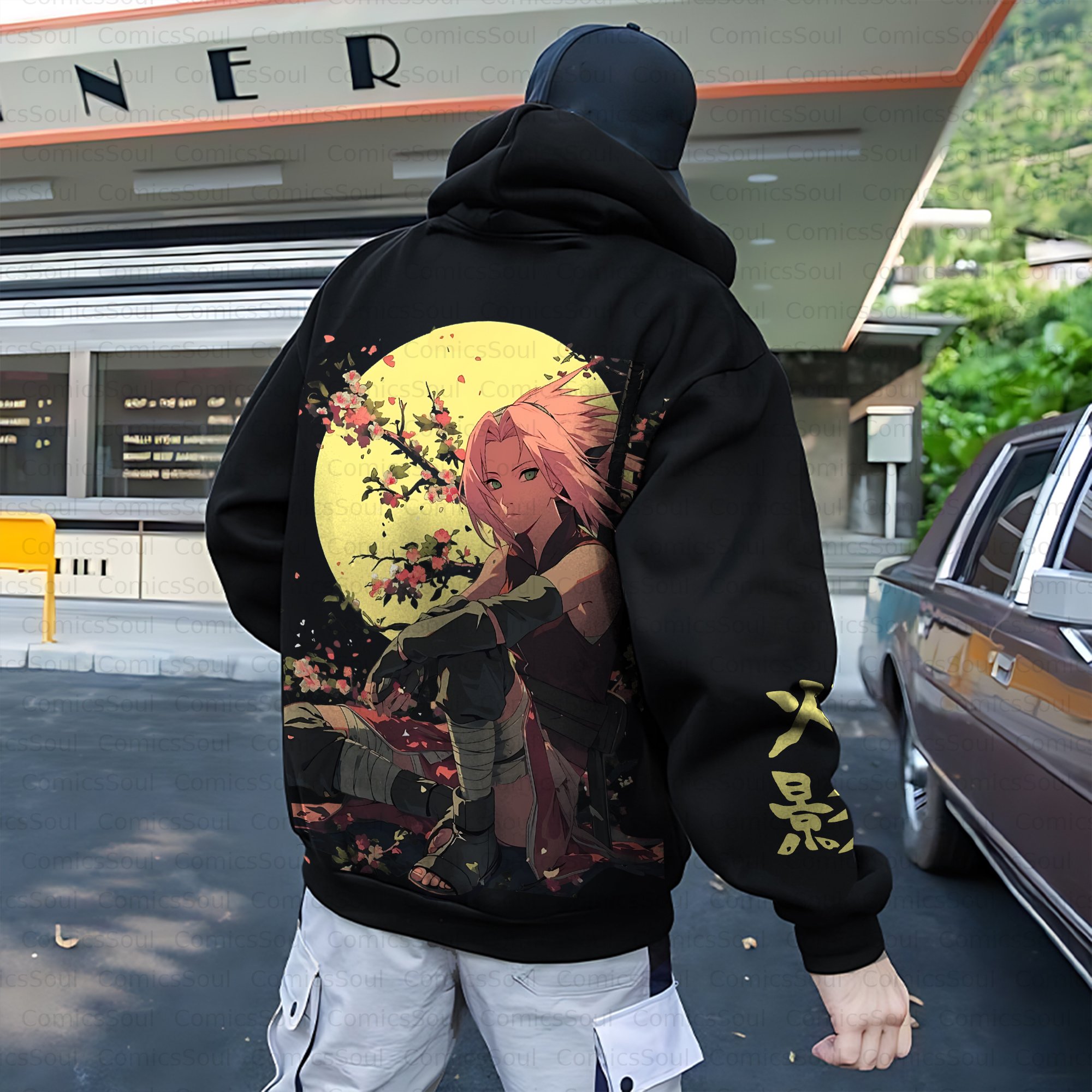 Unisex Anime Inspired Vintage Plush Hoodie