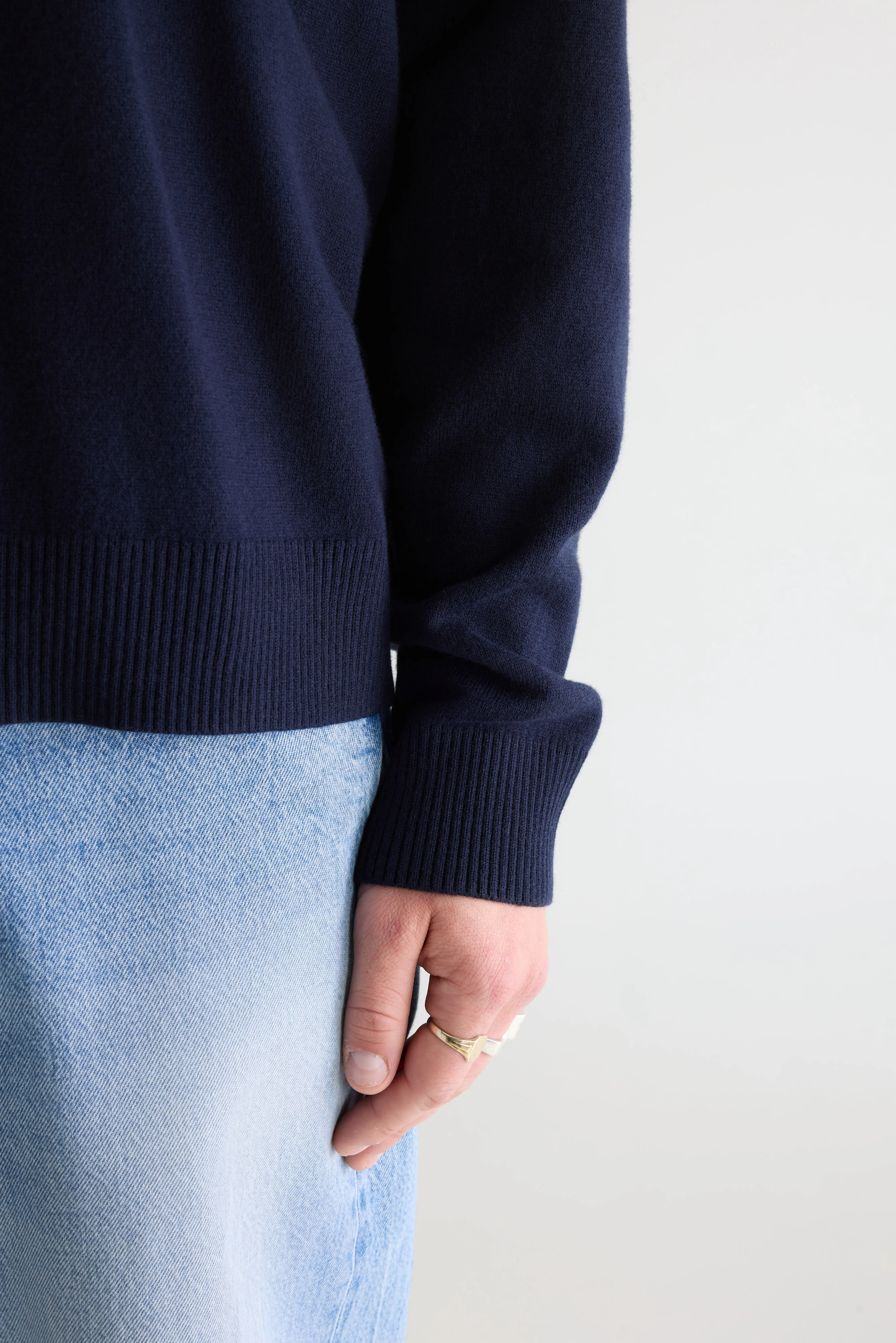 Bellerose Geobo polo neck sweater (261 / M / NAVY)