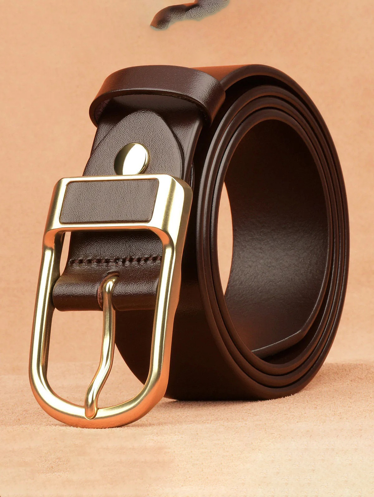 Business Minimalist Pin Buckle Solid Color Belt