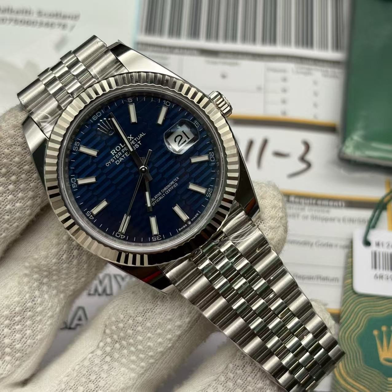 Rolex Datejust Steel Automatic 126234 Blue Dial Jubilee Replica