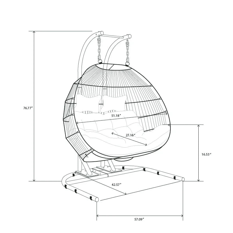 Double Swing Chair with Stand