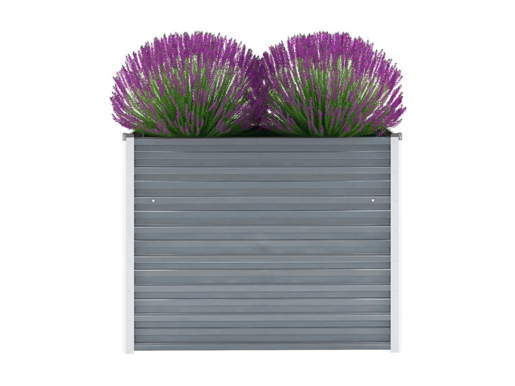 Cama de jardín elevada Acero galvanizado 100x40x77 cm Gris