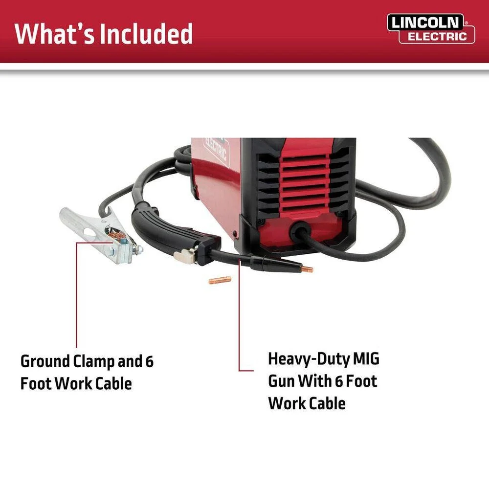 Lincoln Electric Weld-Pak 90i FC Flux-Cored Wire Feed Welder, 120V, 120 Amp, 1/4 in - K5255-1 - Image 4 Lincoln Electric Weld-Pak 90i FC Flux-Cored Wire Feed Welder, 120V, 120 Amp, 1/4 in - K5255-1 - Image 4