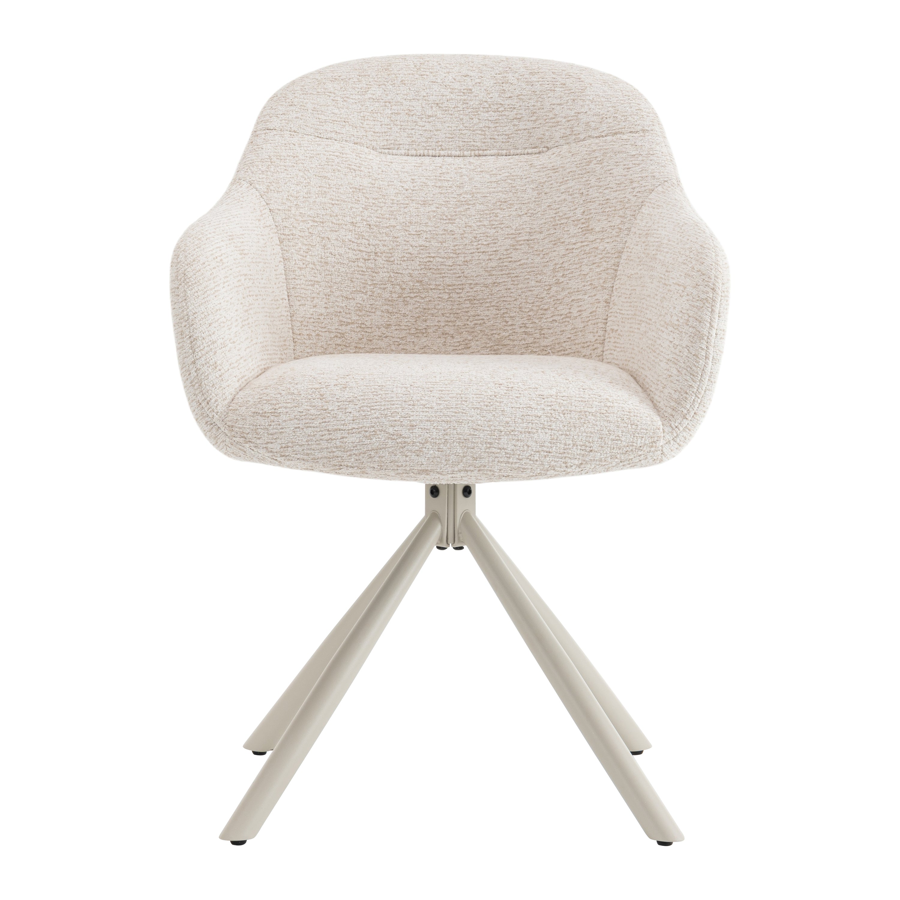 by fonQ Hush Eetkamerstoel - Chenille - Beige / Beige