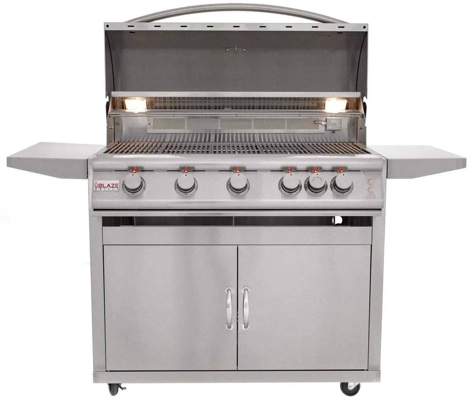 Blaze Freestanding Grill with Lights (BLZ-5LTE2-LP-BLZ-5-CART), 40-inch, Propane Gas