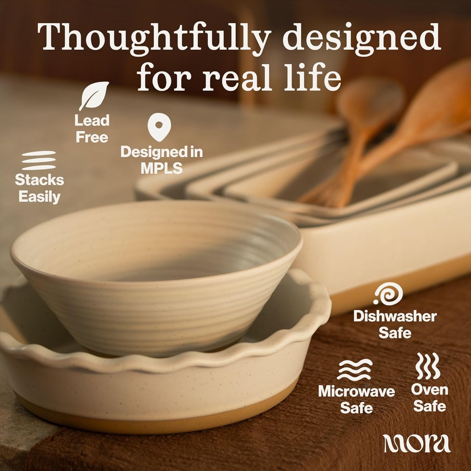 MORA Ceramic Ramen Bowl Set of 2, 45oz - Great for Pho, Miso Udon Soup, Instant Noodles, Serving, Thai or Asian Food - Microwave Safe Large Japanese Noodle Bowls, Modern Kitchen - Liquorice