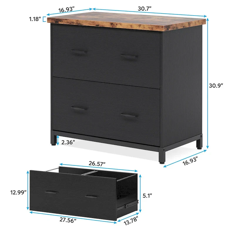 2-Drawer Lateral File Cabinet for Office Organization