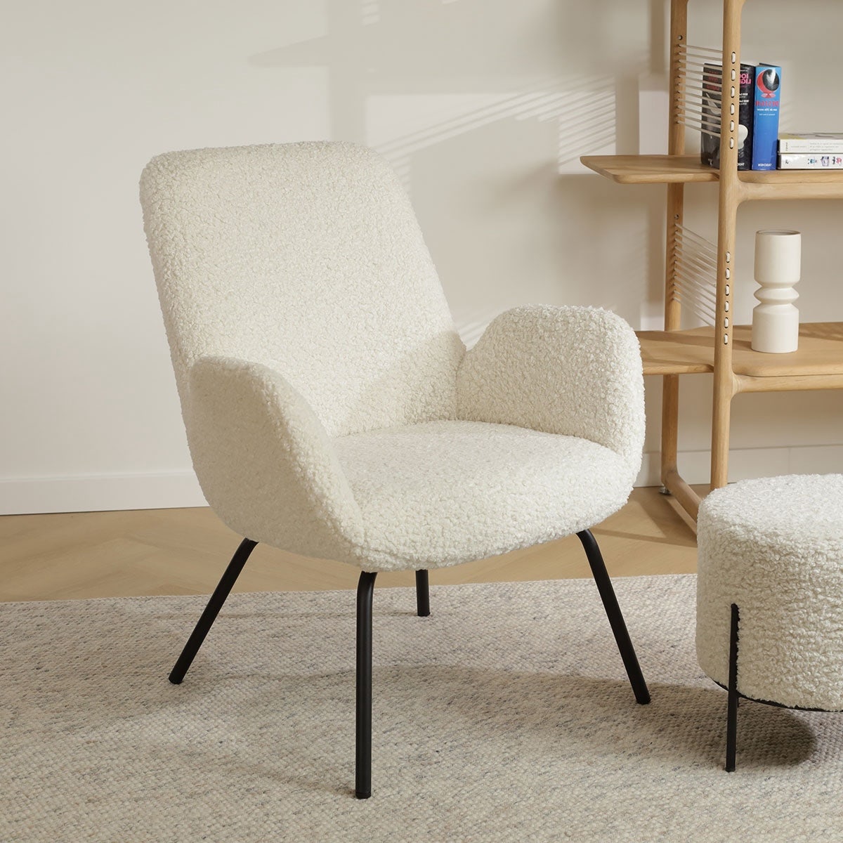 Nolon Ninte fauteuil teddy gebroken wit