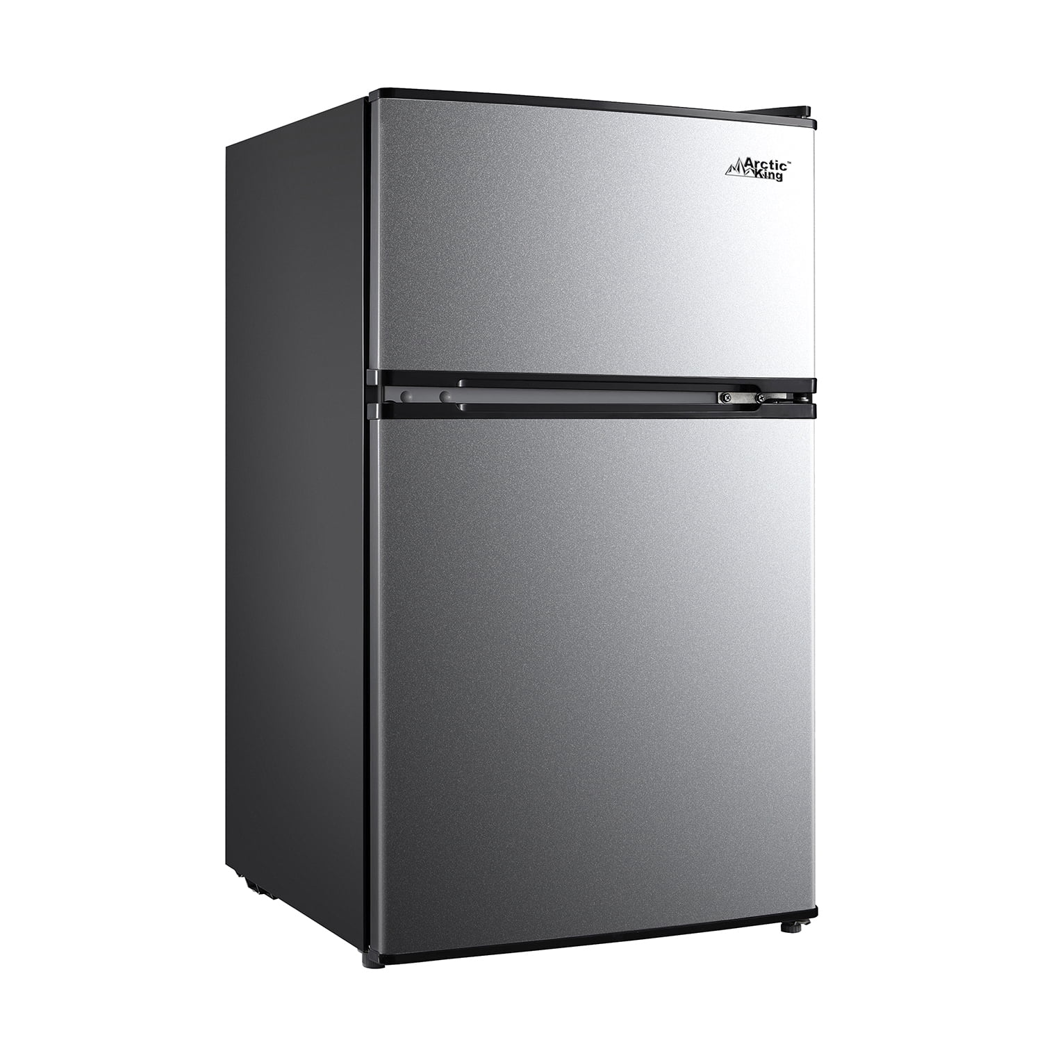 Arctic King 3.2 Cu ft Two Door Mini Fridge with Freezer, Stainless Steel, E-Star - Image 2