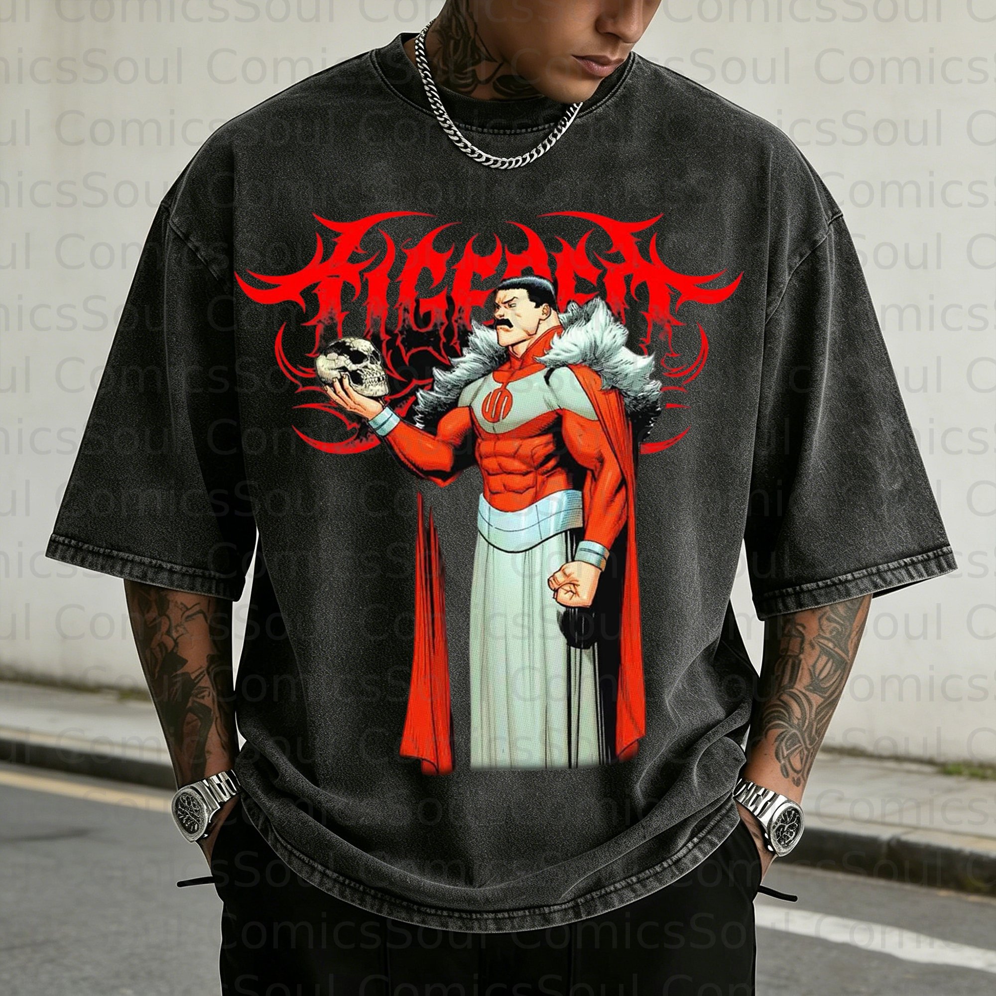 Unisex Anime Inspired Vintage Washed T-Shirt