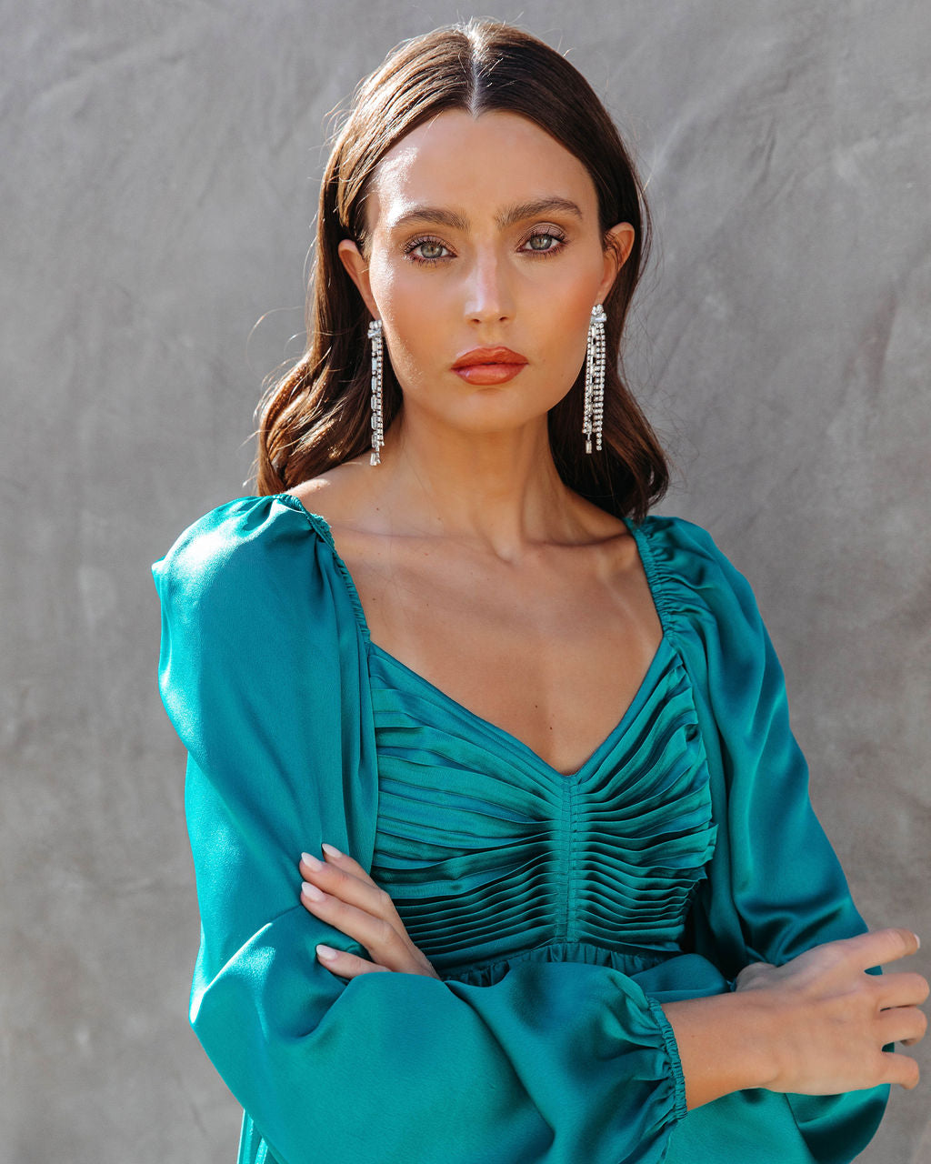 Magical Dreams Crystal Fringe Drop Earrings - Silver - Se7enfashion