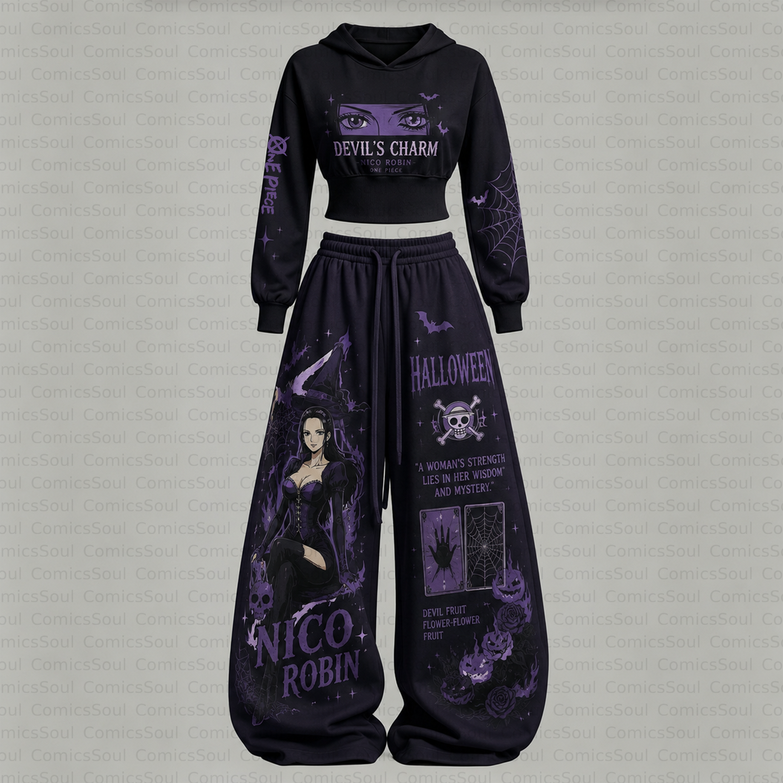 One Piece Halloween Theme Hoodie & Pants Two Piece Tracksuit Set 3051015 TeeThreads Sustain the Scene with Custom Apparel