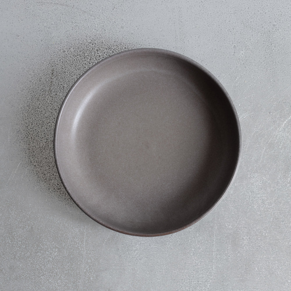 Assiette creuse en grès fin - Gris Ardoise