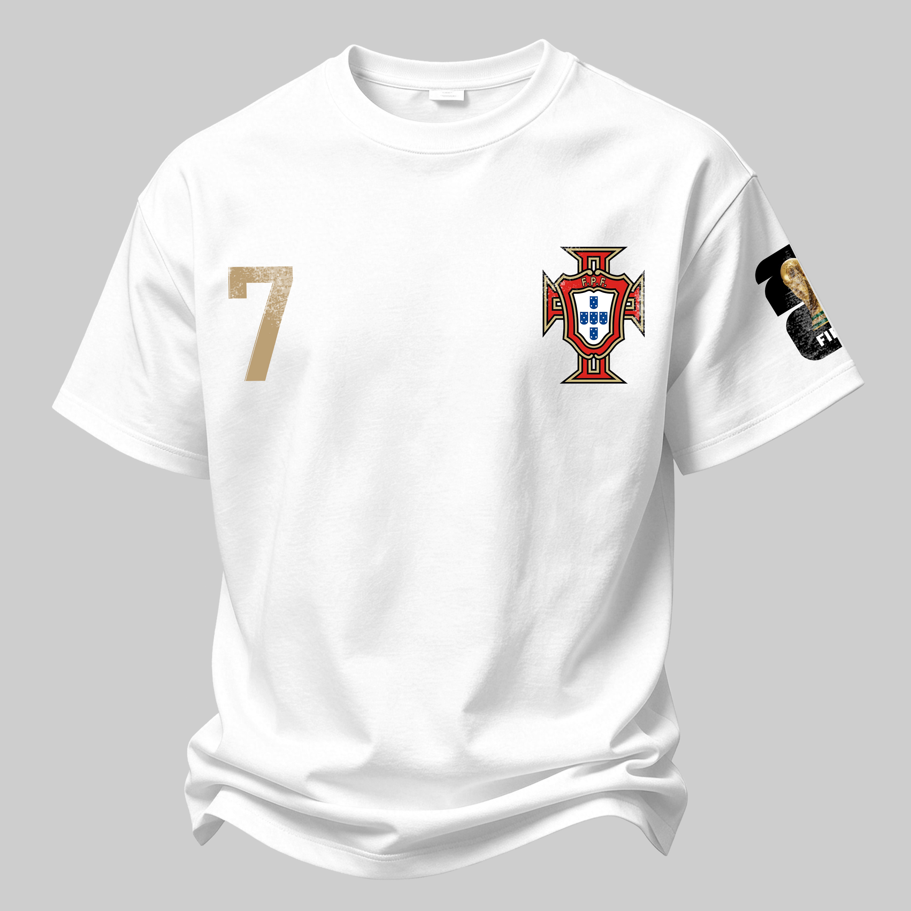 Number 7 Soccer Player Legend Poster Printed Oversized Unisex T-shirt