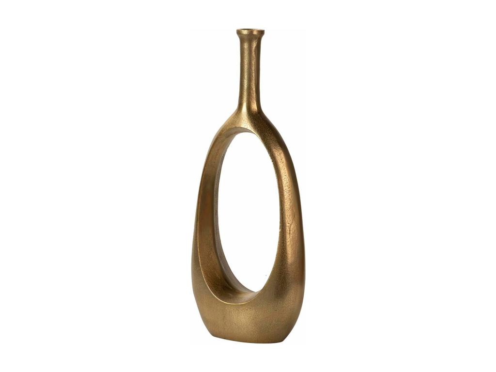 Florero Aluminio Dorado 23x11x55 Cm