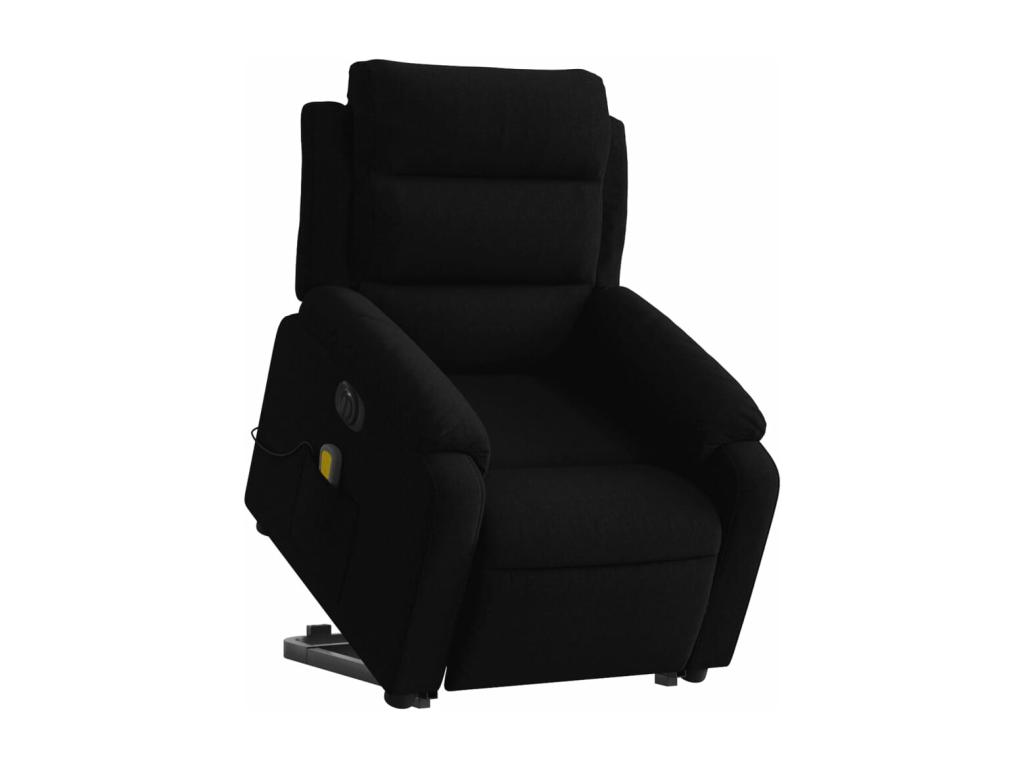 Sillón de masaje reclinable elevable terciopelo negro