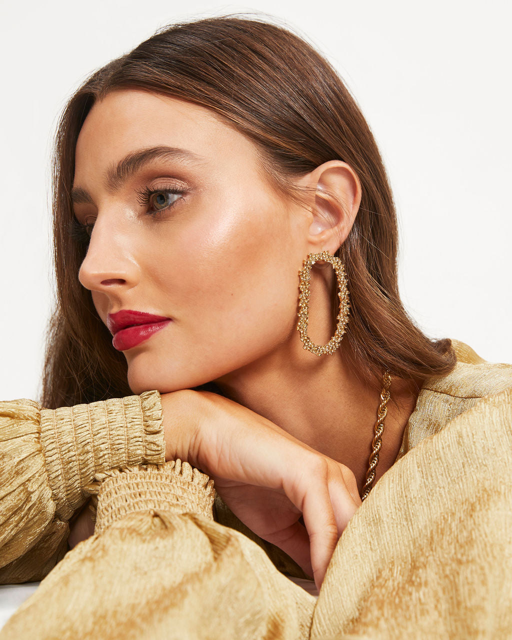 Park Avenue Statement Earrings - Citrine - Se7enfashion