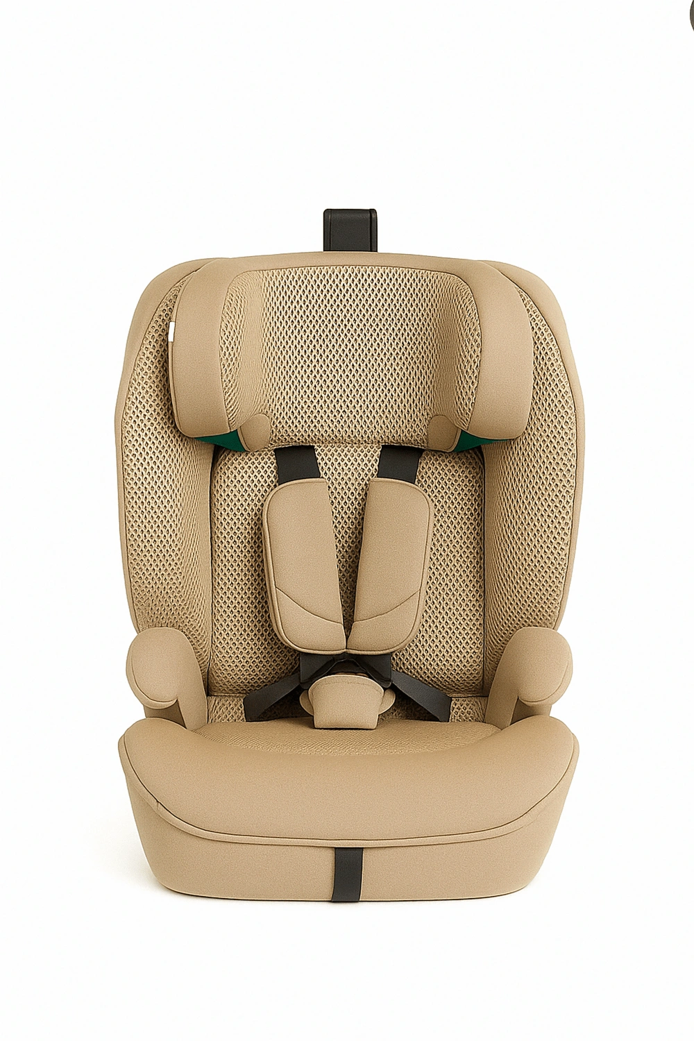 Asientos de coche silla con protección lateral y arnés ajustable hasta 22 kg con arnés de 5 puntos color beige apta para 0 a 12 años, con respaldo ajustable en 4 posiciones y reposacabezas ajustable en 7 alturas