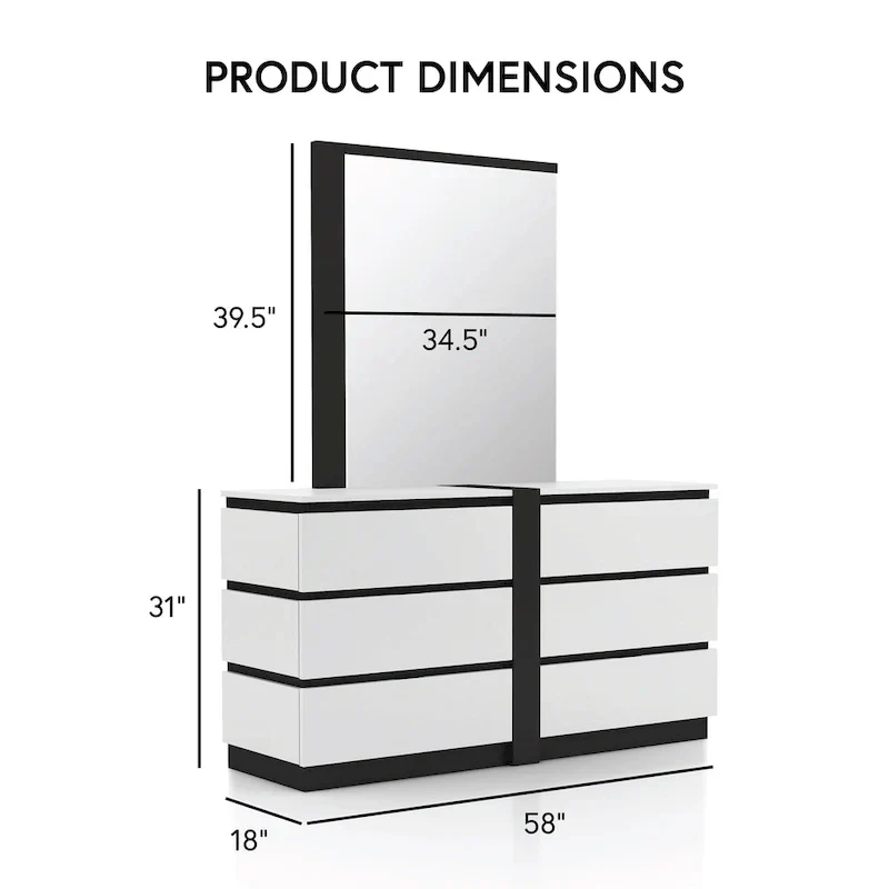Conjira Modern 4-Piece White Wood Bedroom Storage Set by Furniture of America