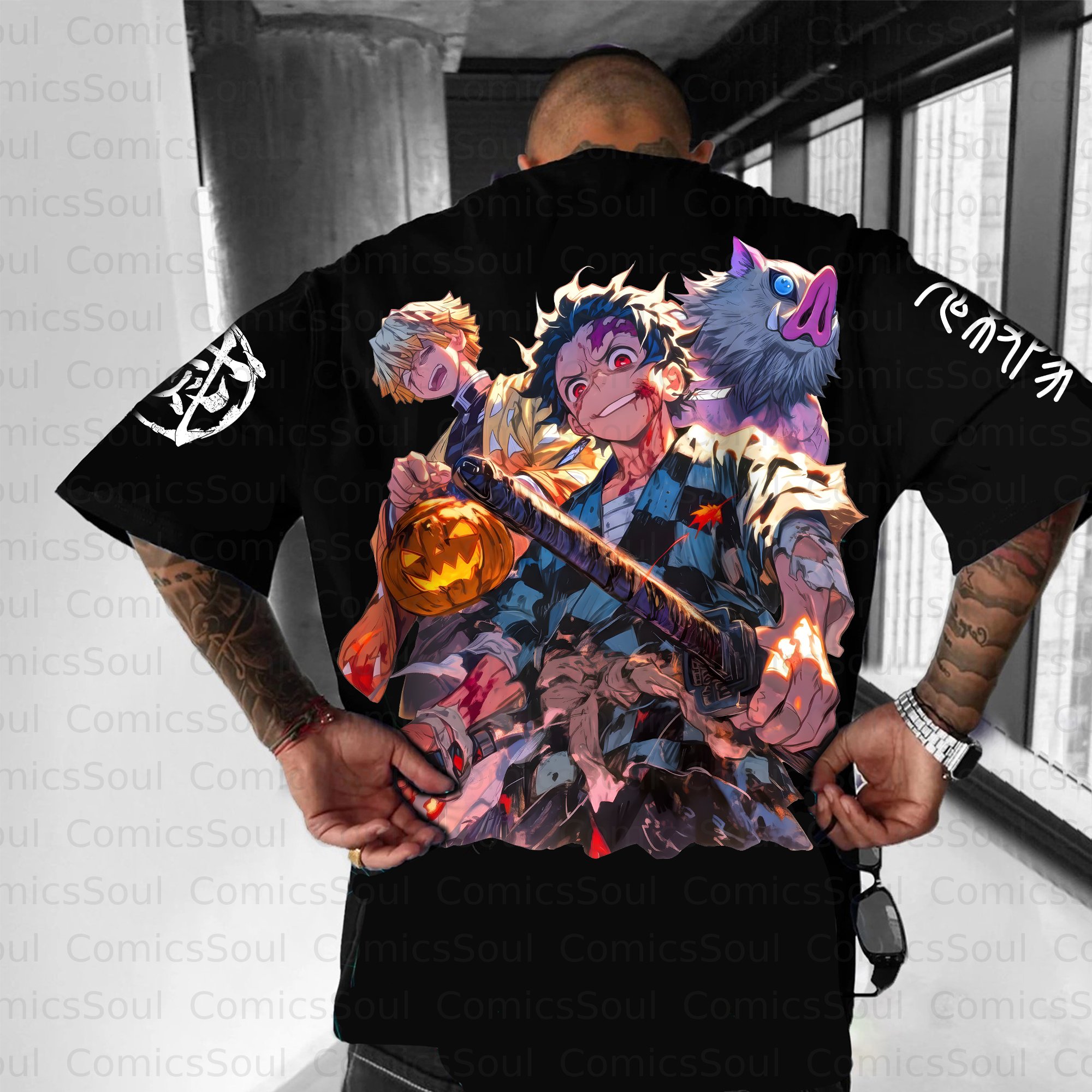 Unisex Anime Halloween Inspired Vintage T-Shirt