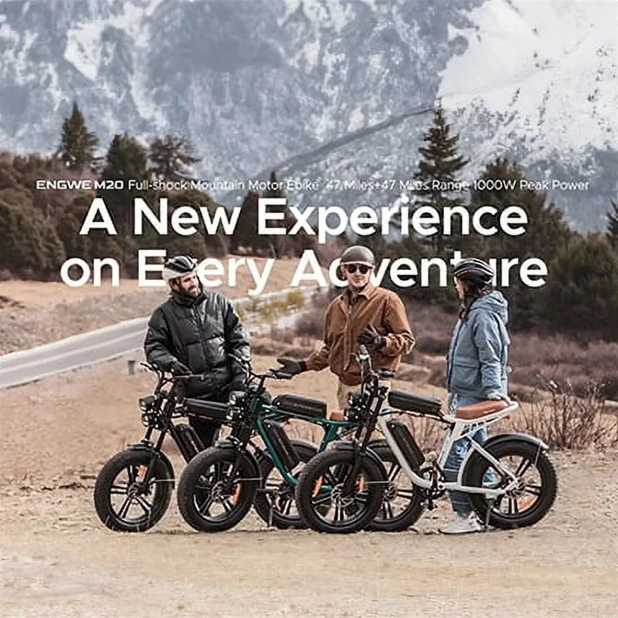 AKEZ Adult Electric Bike 1000W 28 mph 48V 13A 20*4.0in Fat Tire Full Suspension 7-Speed - M20 - Image 2 AKEZ Adult Electric Bike 1000W 28 mph 48V 13A 20*4.0in Fat Tire Full Suspension 7-Speed - M20 - Image 2